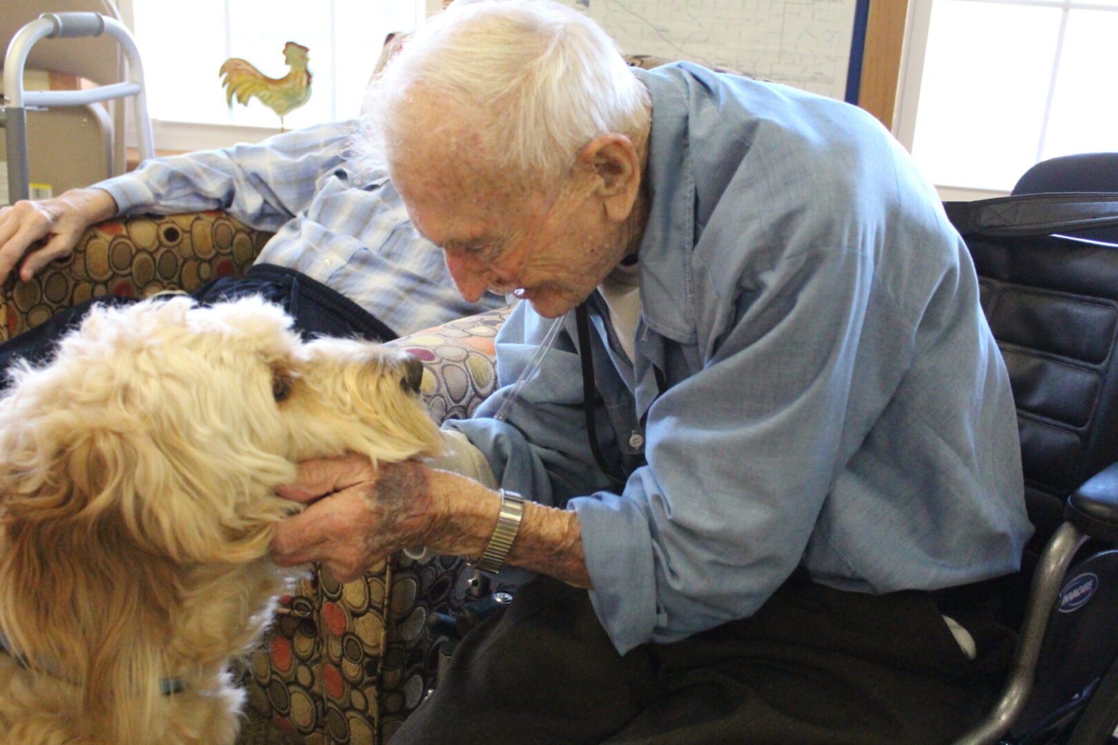 man with dog